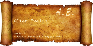 Alter Evelin névjegykártya